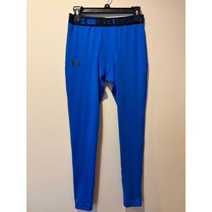 Mens Under Armour Blue Medium Compression Heat Gear Pants Winter Sporty Layering
